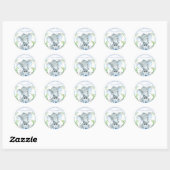 Jongen Olifant Baby Shower Stickers (Vel)