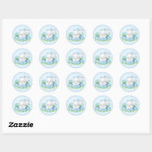 Jongen Olifant Baby Shower Stickers (Vel)