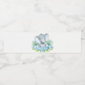 Jongen Olifant Baby Shower Waterfles Labels Etiket (Enkel label)