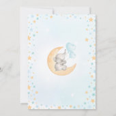 Jongen olifant Baby zit op maandouche Kaart (Achterkant)