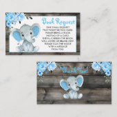 Jongen Olifant boek aanvraag kaart ticket rustieke (Voorkant / Achterkant)