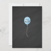 Jongen olifant krijtbord baby shower uitnodiging (Achterkant)