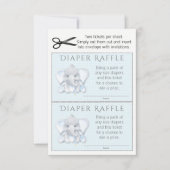 Jongen Olifant Luier Raffle Tickets Kaart (Voorkant)