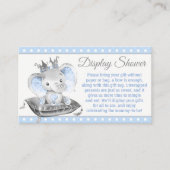 Jongen olifant prins display douche informatiekaartje (Voorkant)