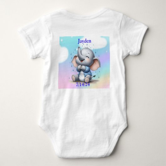 Jongen Olifant Romper (Achterkant)