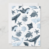 Jongen onder het Zee Baby shower Kaart (Achterkant)