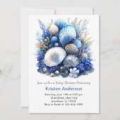 Jongen onder het Zee Baby shower Kaart (Voorkant)