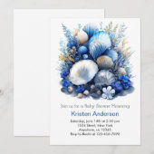 Jongen onder het Zee Baby shower Kaart (Voorkant / Achterkant)