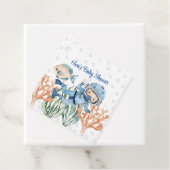 Jongen onder het Zeeen Baby shower Bedankjes Labels (In situ)