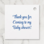 Jongen onder het Zeeen Baby shower Bedankjes Labels (Achterkant)