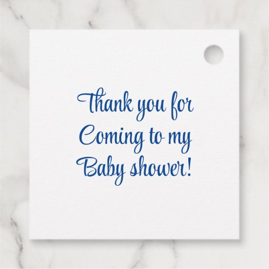 Jongen onder het Zeeen Baby shower Bedankjes Labels (Achterkant)