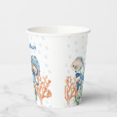 Jongen onder het Zeeen Baby shower Papieren Bekers (Links)