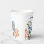 Jongen onder het Zeeen Baby shower Papieren Bekers (Rechts)