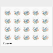 Jongen onder het Zeeen Baby shower Ronde Sticker (Vel)