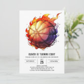 Jongen Online Custom Basketbal Verjaardag Kaart (Staand voorkant)