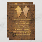 Jongen ontmoeten Boy Gay Wedding Uitnodiging (Voorkant / Achterkant)