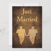 Jongen ontmoeten Jongen Gay Wedding Reception Kaart (Achterkant)