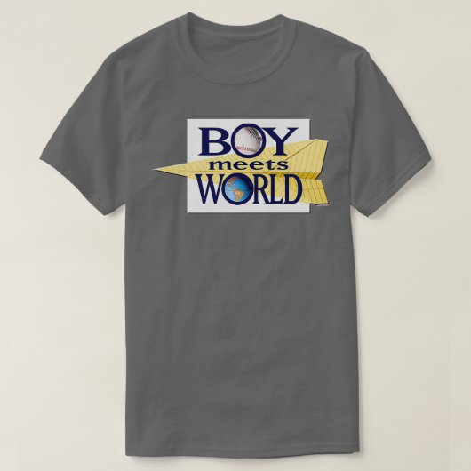 Jongen ontmoeten Logo Premium WereldShow T-shirt (Design voorkant)