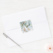Jongen Ooievaar Baby Shower Favor Stickers (Envelop)