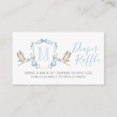 Jongen Ooievaar Luier Raffle Kaart (Voorkant)