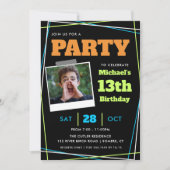 Jongen op 13-jarige leeftijd, blauwe groene Oranje Kaart (Voorkant)