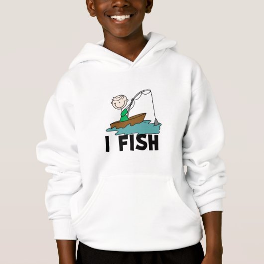 Jongen op Boat I Fish Tshirts en Gifts (Voorkant)