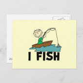 Jongen op Boat I Fish Tshirts en Gifts Briefkaart (Voorkant / Achterkant)