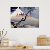 Jongen op de berg Fuji, Hokusai Poster (Keuken)