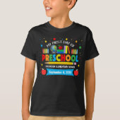Jongen op de eerste dag van het voorschoolse Afstu T-shirt (Voorkant)