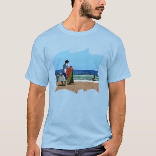 Jongen op de Topjes van de Beach Mannen T-shirt (Voorkant)