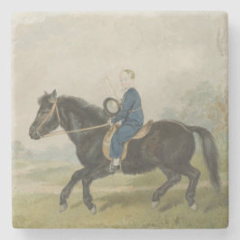 Jongen op een pony (door Penry Williams) Stenen Onderzetter