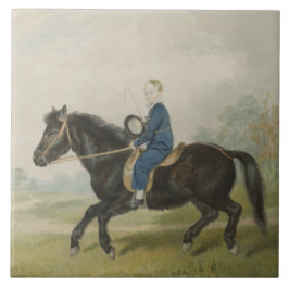 Jongen op een Ponyrijdend (door Penry Williams) Tegeltje