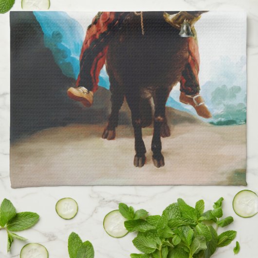 Jongen op een Ram Francisco José de Goya Theedoek (Gevouwen)