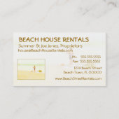 Jongen op een strand Waterverf Visitekaartje (Achterkant)