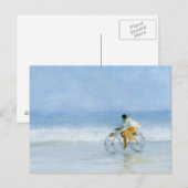 Jongen op fiets 2 briefkaart (Voorkant / Achterkant)