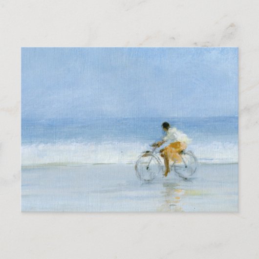 Jongen op fiets 2 briefkaart (Voorkant)