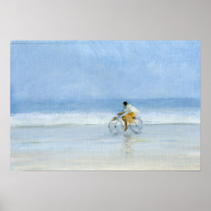 Jongen op fiets 2 poster