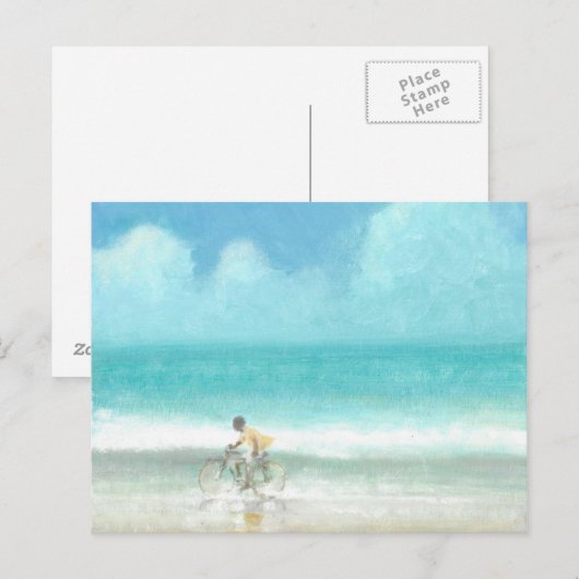 Jongen op Fiets 3 Briefkaart (Voorkant / Achterkant)
