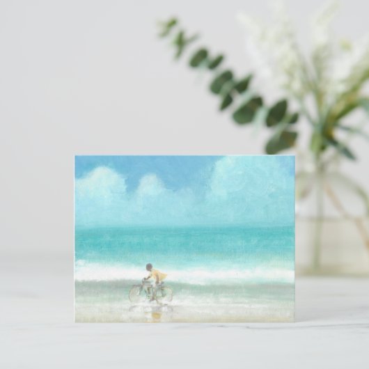 Jongen op Fiets 3 Briefkaart (Staand voorkant)