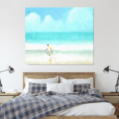 Jongen op fiets 3 canvas afdruk (Insitu (Slaapkamer))