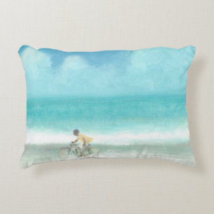 Jongen op fiets 3 decoratief kussen