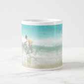 Jongen op fiets 3 grote koffiekop (Voorkant)