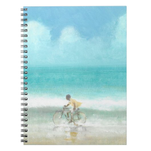 Jongen op fiets 3 notitieboek (Voorkant)
