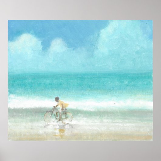 Jongen op fiets 3 poster (Voorkant)