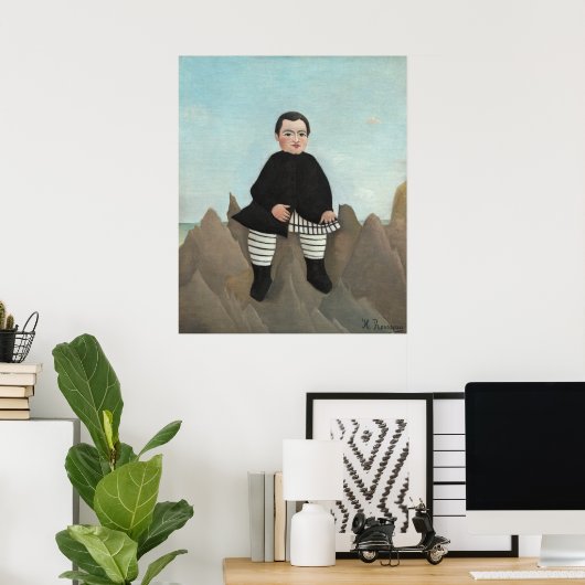 Jongen op het Poster Rocks - Henri Rousseau Fine A (Thuiskantoor)