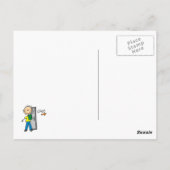 Jongen op school briefkaart (Achterkant)