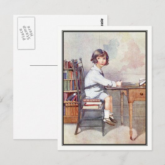 jongen op school - Honor C. Appleton Briefkaart (Voorkant / Achterkant)
