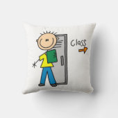 Jongen op school kussen (Achterkant)