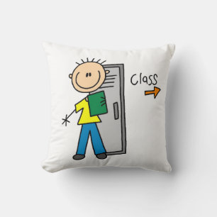 Jongen op school kussen
