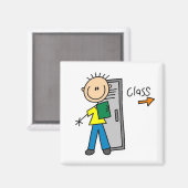 Jongen op school magneet (Voorkant / Achterkant)
